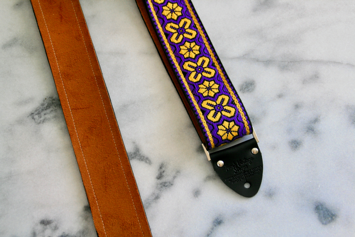 Gold 'Norwich' Guitar/Bass Hippie Strap