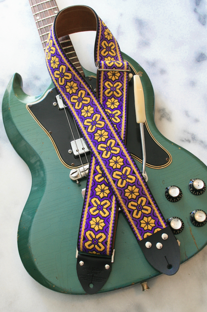 Gold 'Norwich' Guitar/Bass Hippie Strap