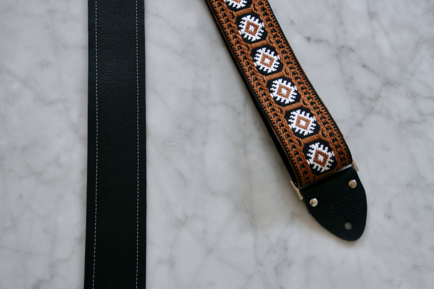 Brown 'Pillars' Guitar/Bass Hippie Strap