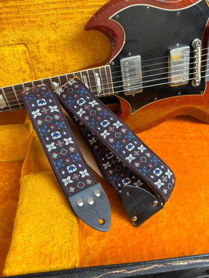 Mulberry 'Woodstock' Guitar Bass Hippie Strap