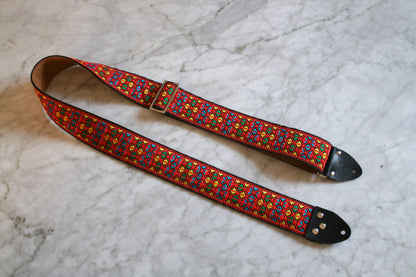 Red 'Monterey' Guitar/Bass Hippie Strap
