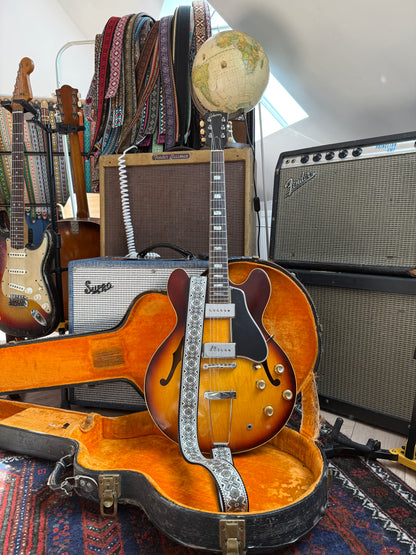 Grey 'Greenwich' Guitar/Bass Hippie Strap