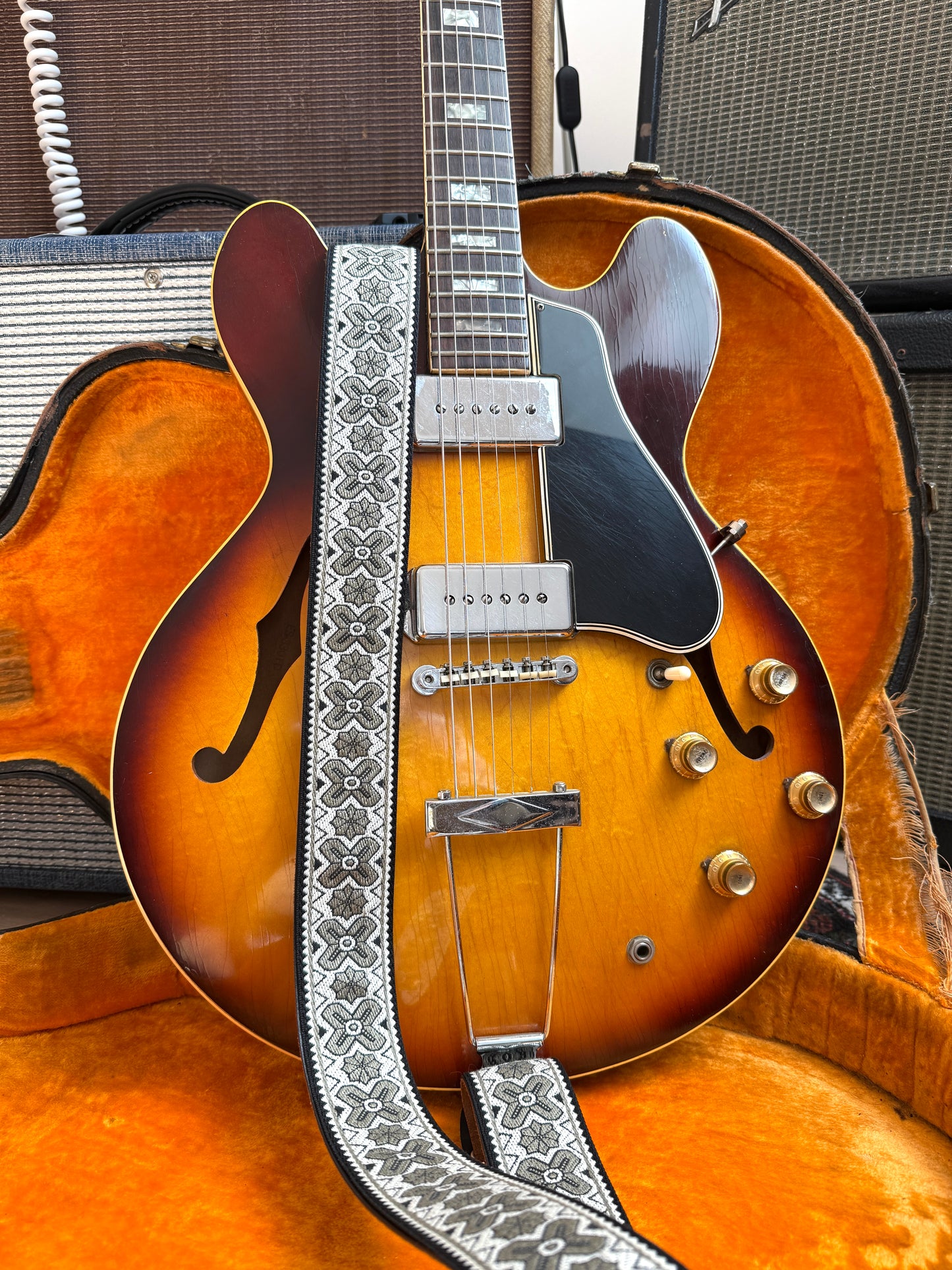 Grey 'Greenwich' Guitar/Bass Hippie Strap