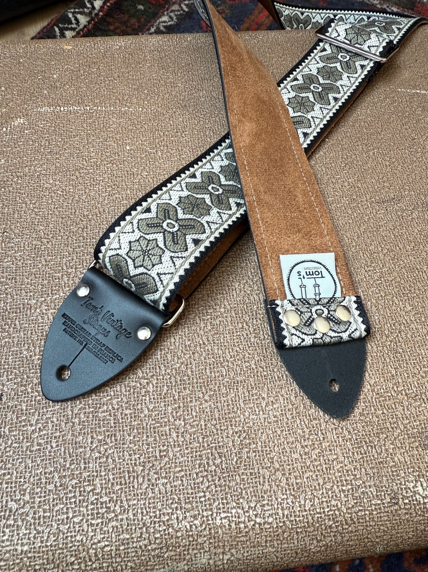 Grey 'Greenwich' Guitar/Bass Hippie Strap