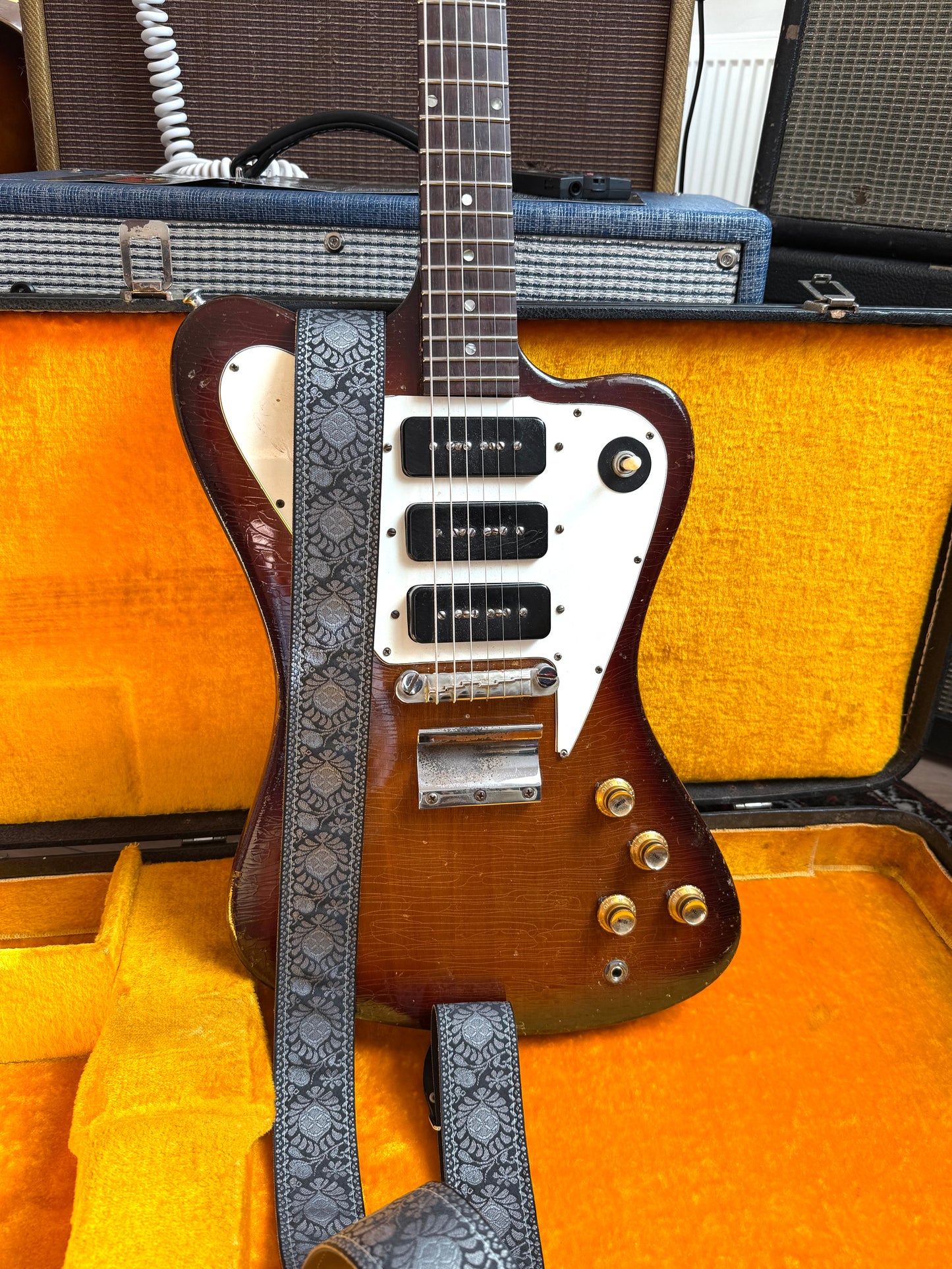 Onyx 'Peacock' Guitar/Bass Hippie Strap