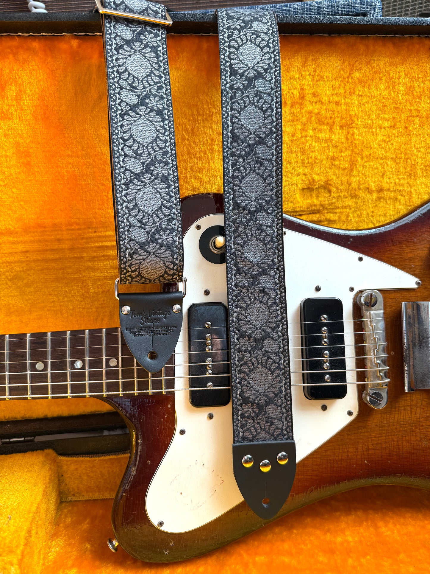 Onyx 'Peacock' Guitar/Bass Hippie Strap