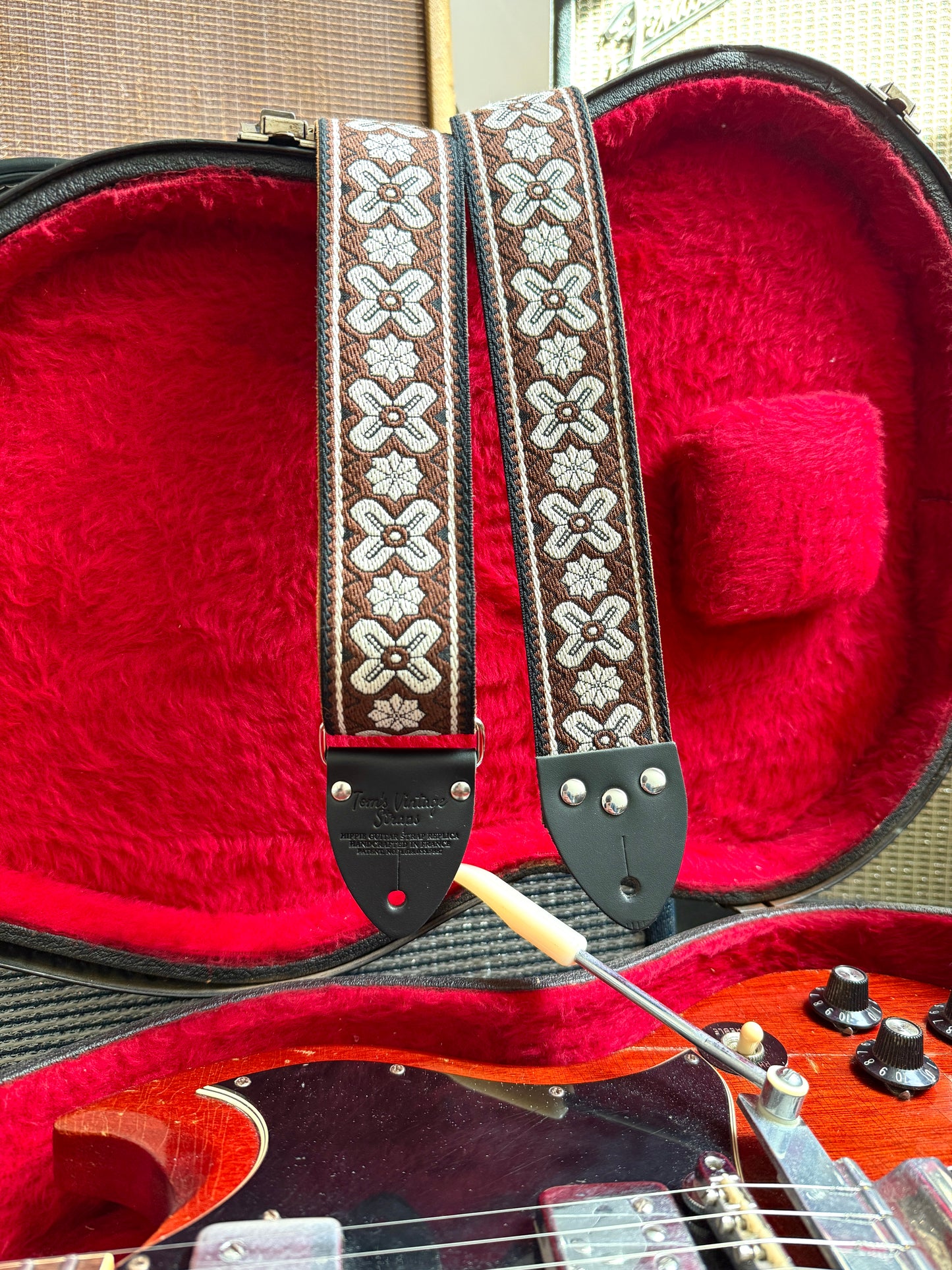 Walnut 'Greenwich' Guitar/Bass Hippie Strap