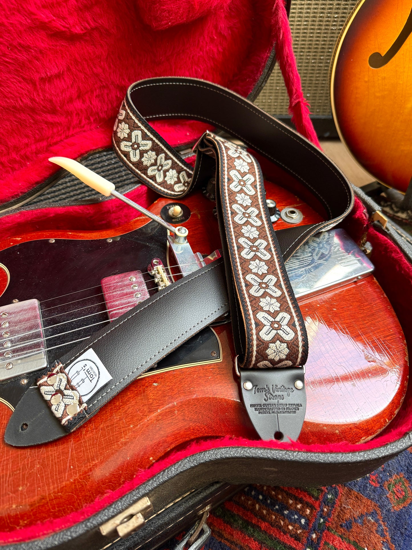 Walnut 'Greenwich' Guitar/Bass Hippie Strap