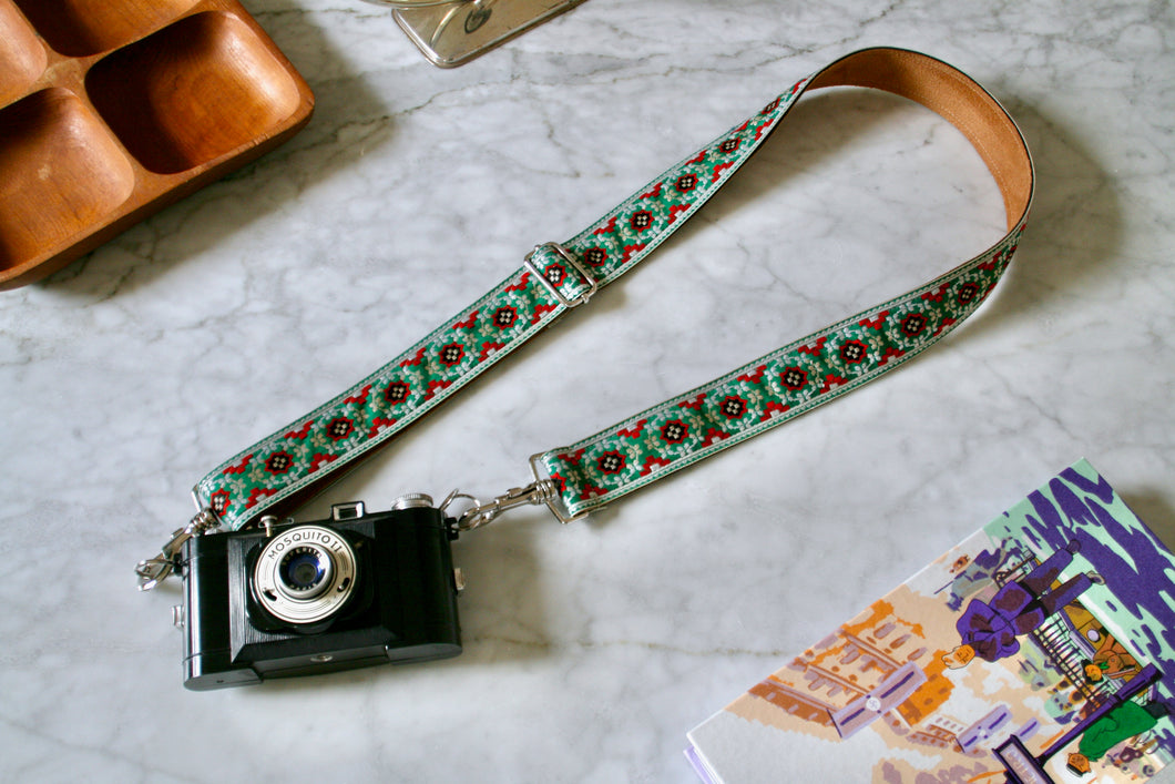 Green 'Inca' Hippie Camera / Bag Strap