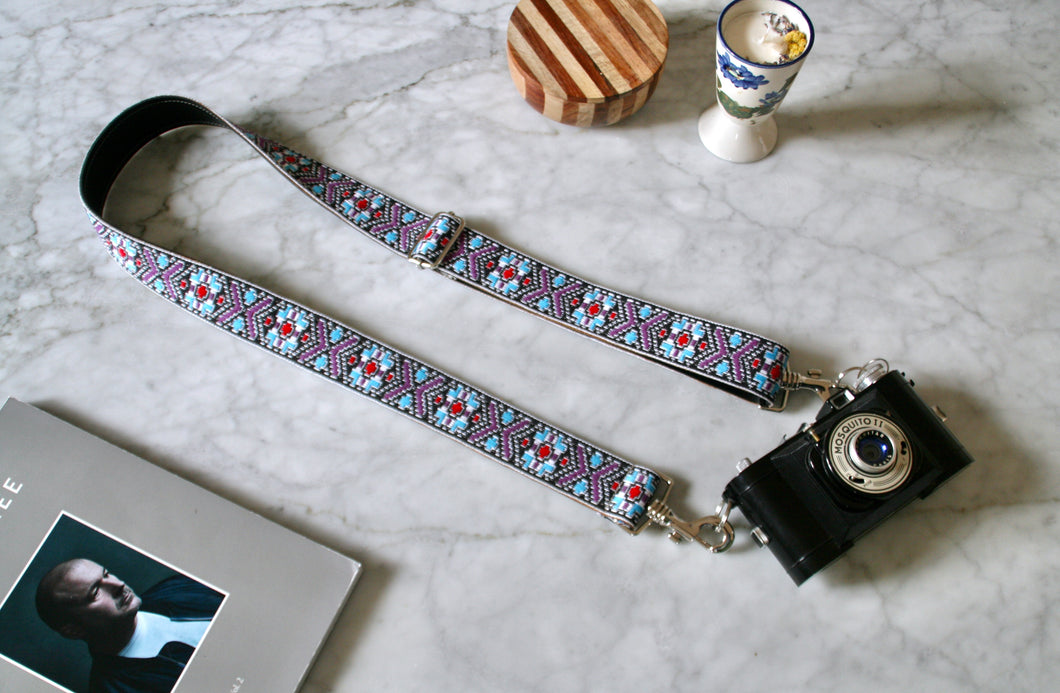 Purple 'Inca' Hippie Camera / Bag Strap