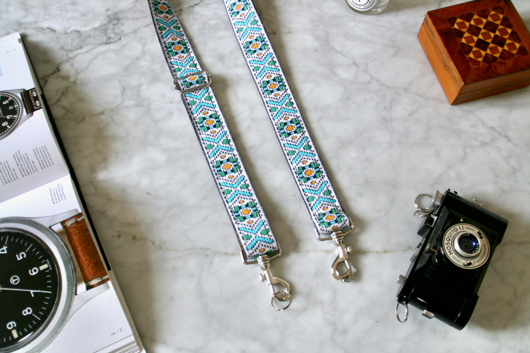 Blue 'Inca' Hippie Camera / Bag Strap
