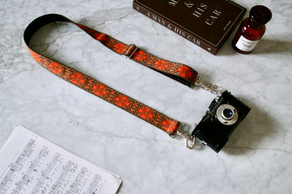 Orange 'Inca' Hippie Camera / Bag Strap