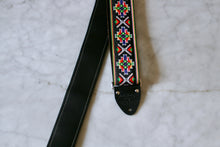 Load image into Gallery viewer, Black Southwest&#39; Guitar/Bass Hippie Strap

