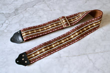Load image into Gallery viewer, Custom wide 3&quot; Brown &#39;Diamonds&#39; Guitar/Bass Hippie Strap
