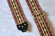 Load image into Gallery viewer, Custom wide 3&quot; Brown &#39;Diamonds&#39; Guitar/Bass Hippie Strap
