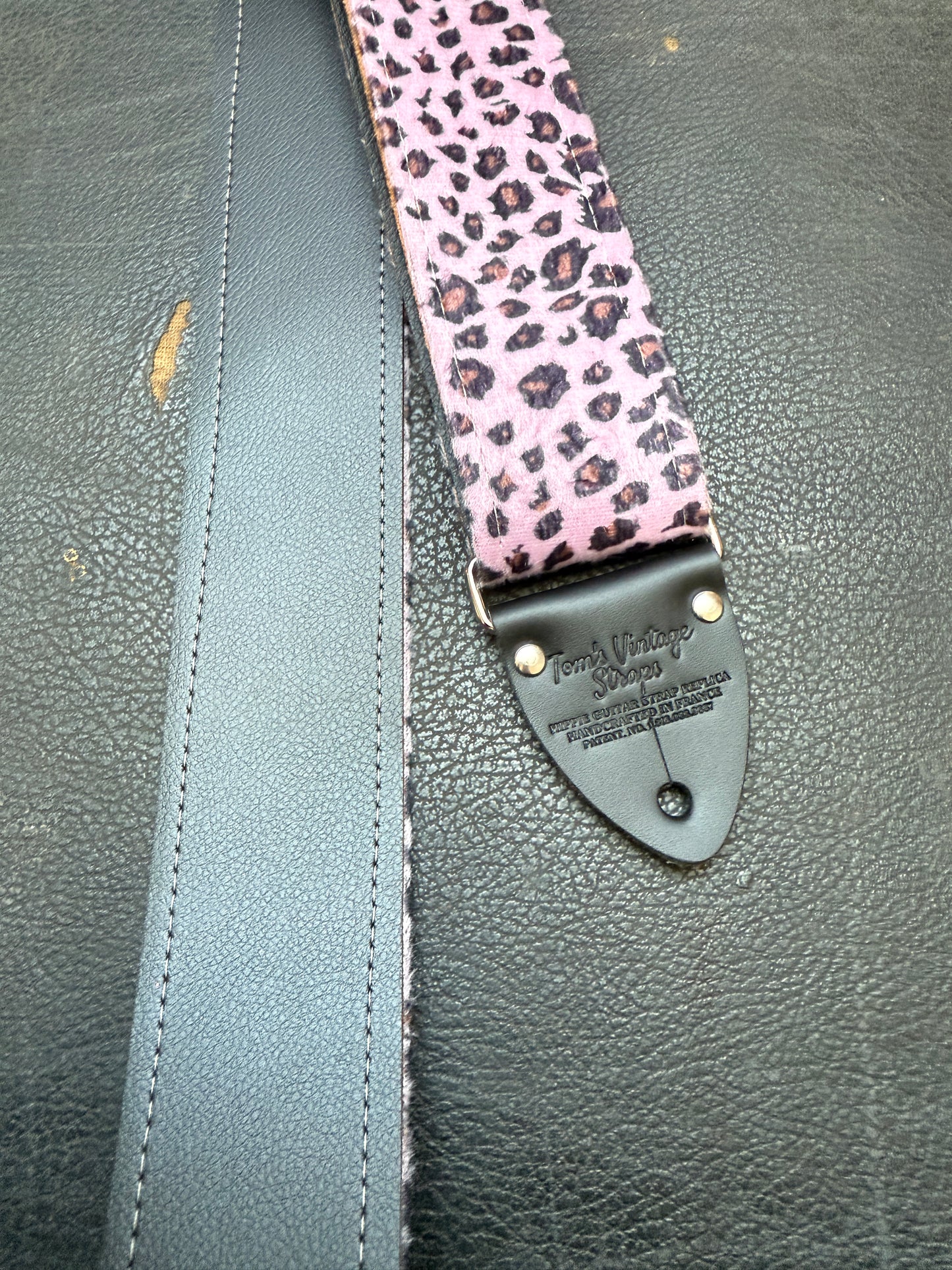 Pink 'Leopard' Guitar/Bass Hippie Strap