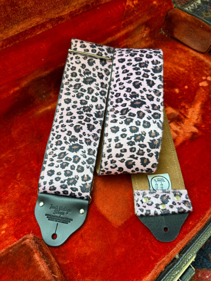 Custom wide 3" Pink 'Leopard' Guitar/Bass Hippie Strap