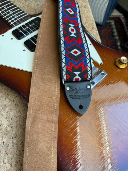 Red 'Apache' Guitar/Bass Hippie Strap