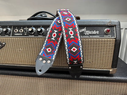 Red 'Apache' Guitar/Bass Hippie Strap