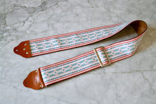 Load image into Gallery viewer, Custom wide 3&quot; White &#39;Diamonds&#39; Guitar/Bass Hippie Strap
