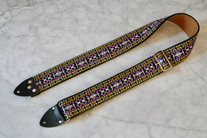 Purple 'Clover' Guitar/Bass Hippie Strap
