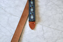Load image into Gallery viewer, Indigo &#39;Peacock&#39; Guitar/Bass Hippie Strap
