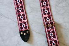 Load image into Gallery viewer, Cardinal Red &#39;Fillmore&#39; Guitar/Bass Hippie Strap
