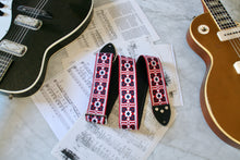 Load image into Gallery viewer, Cardinal Red &#39;Fillmore&#39; Guitar/Bass Hippie Strap
