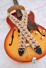 Load image into Gallery viewer, Brown &#39;Aztec&#39; Guitar/Bass Hippie Strap
