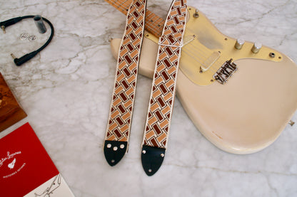 Brown 'Aztec' Guitar/Bass Hippie Strap
