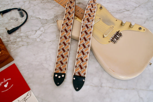 Brown 'Aztec' Guitar/Bass Hippie Strap