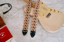 Load image into Gallery viewer, Brown &#39;Aztec&#39; Guitar/Bass Hippie Strap
