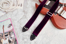 Load image into Gallery viewer, Purple &#39;Velvet&#39; Guitar/Bass Hippie Strap
