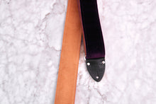 Load image into Gallery viewer, Purple &#39;Velvet&#39; Guitar/Bass Hippie Strap
