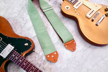 Load image into Gallery viewer, Custom wide 3&quot; Turquoise &#39;Corduroy&#39; Guitar/Bass Hippie Strap
