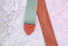 Load image into Gallery viewer, Custom wide 3&quot; Turquoise &#39;Corduroy&#39; Guitar/Bass Hippie Strap
