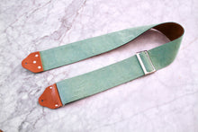 Load image into Gallery viewer, Custom wide 3&quot; Turquoise &#39;Corduroy&#39; Guitar/Bass Hippie Strap
