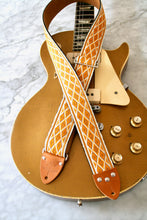 Load image into Gallery viewer, Orange &#39;Medaillon&#39; Guitar/Bass Hippie Strap
