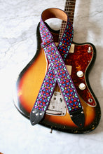 Load image into Gallery viewer, Purple &#39;Stained Glass&#39; Guitar/Bass Hippie Strap
