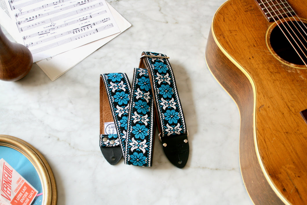 Blue 'Haze' Guitar/Bass Hippie Strap