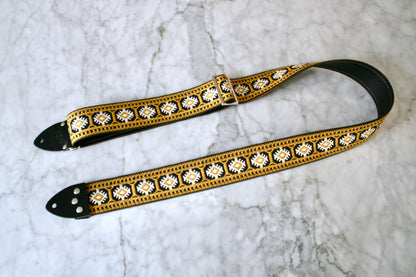 Gold 'Pillars' Guitar/Bass Hippie Strap