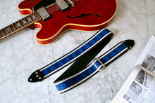 Load image into Gallery viewer, Indigo &#39;Poinsettia&#39; Guitar/Bass Hippie Strap
