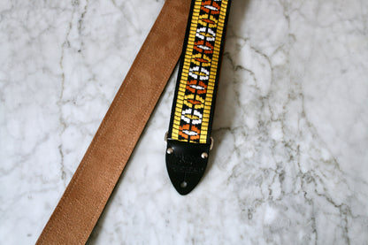 Orange 'Ufo' Guitar/Bass Hippie Strap