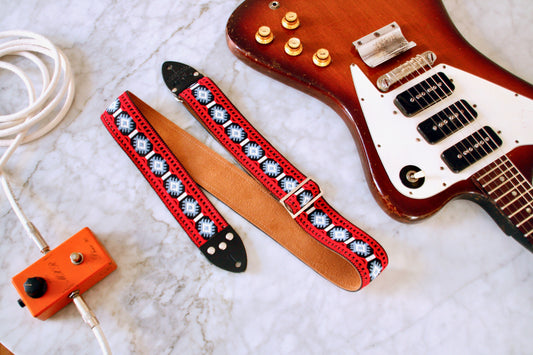 Grenat 'Pillars' Guitar/Bass Hippie Strap