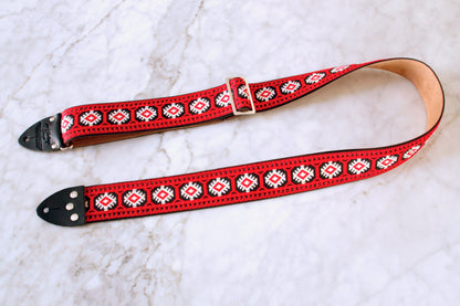 Ruby 'Pillars' Guitar/Bass Hippie Strap