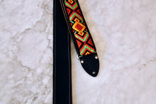 Load image into Gallery viewer, Brown &#39;Lotus&#39; Guitar/Bass Hippie Strap
