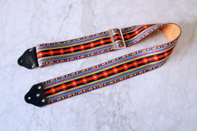 Load image into Gallery viewer, Custom wide 3&quot; Rust &#39;Diamonds&#39; Guitar/Bass Hippie Strap
