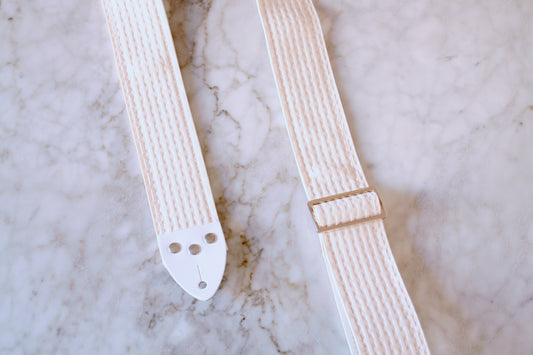 White 'Dragon' Jimmy Page Guitar/Bass Hippie Strap