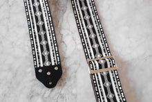 Load image into Gallery viewer, Custom wide 3&quot; Black &#39;Diamonds&#39; Guitar/Bass Hippie Strap
