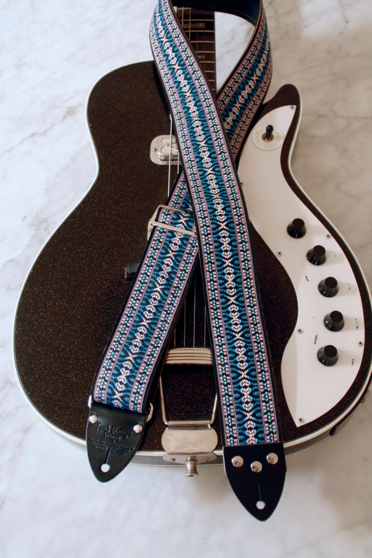 Black 'Maco' Guitar/Bass Hippie Strap